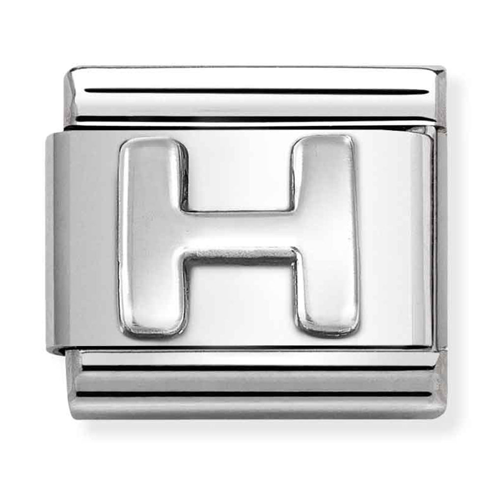 NOM-330113 08 COMP Classic LETTERS st/steel & sterling silver (H)