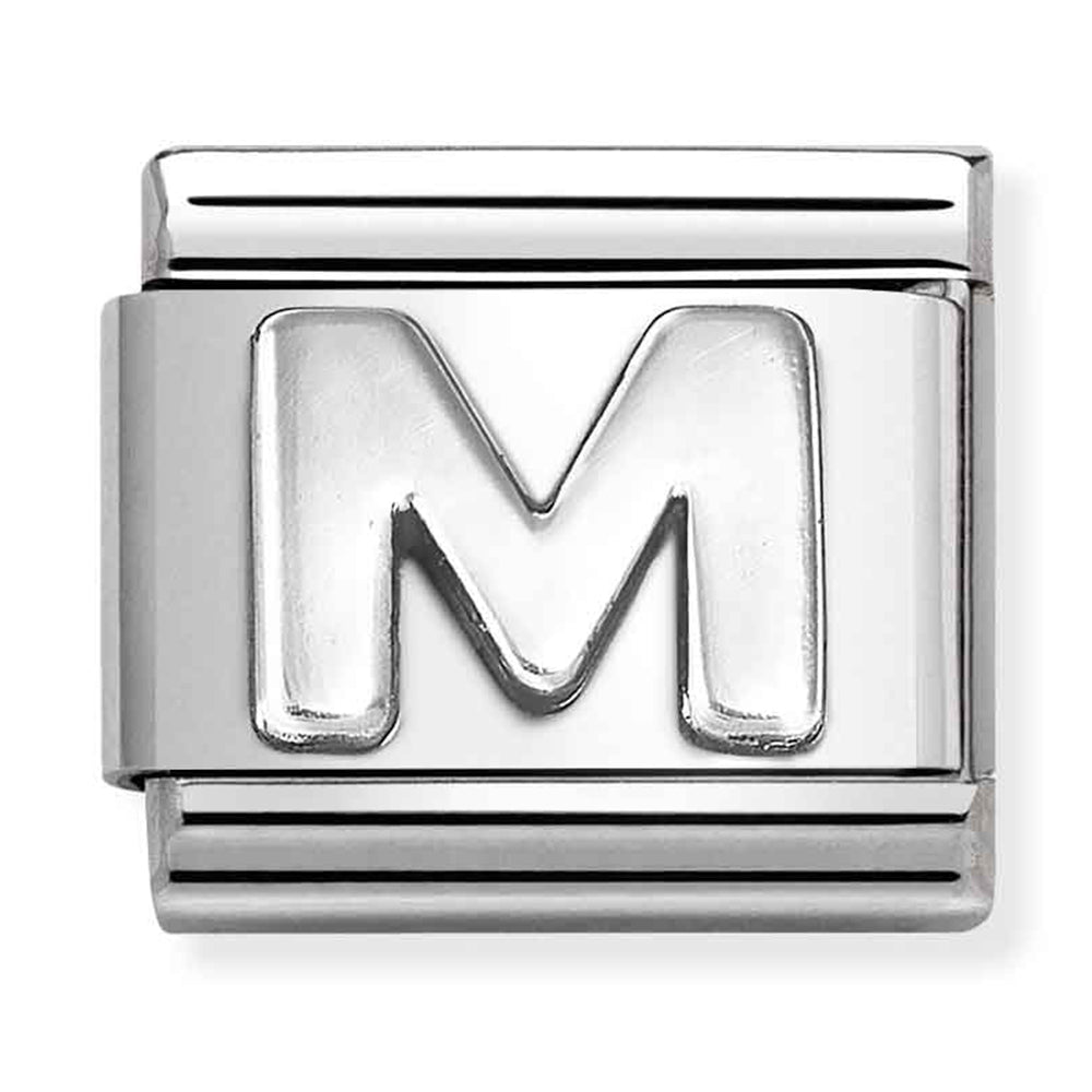 NOM-330113 13 COMP Classic LETTERS st/steel & sterling silver (M)