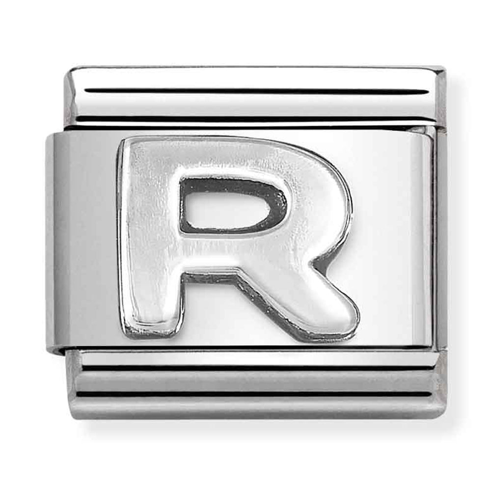 NOM-330113 18 COMP Classic LETTERS st/steel & sterling silver (R)