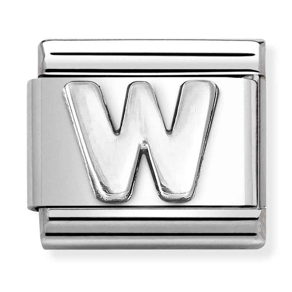 NOM-330113 23 COMP Classic LETTERS st/steel & sterling silver (W)