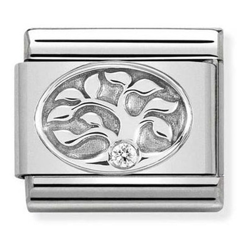 NOM-330311 10 COMP Classic SYMBOLS st/steel, silver 925 & CZ (Tree Of Life)