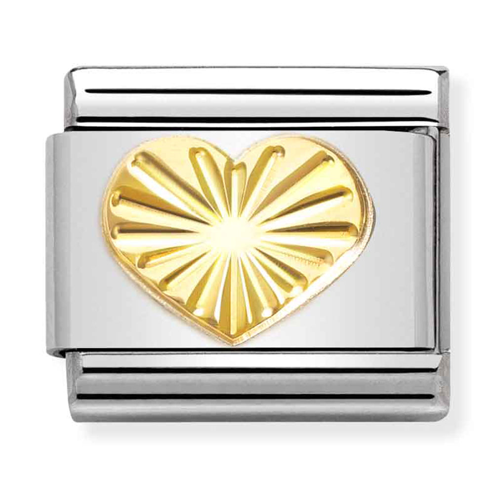 NOM-030149 51 COMP Classic SYMBOLS st/steel & 18ct gold (Etched Heart)