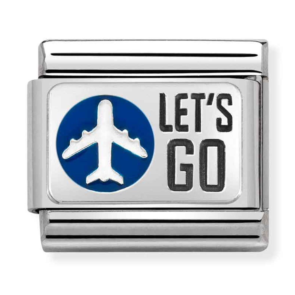 NOM-330206 31 COMP Classic PLATES SYMBOLS in st/steel, 925 silver & enamel (Let's Go Plane)