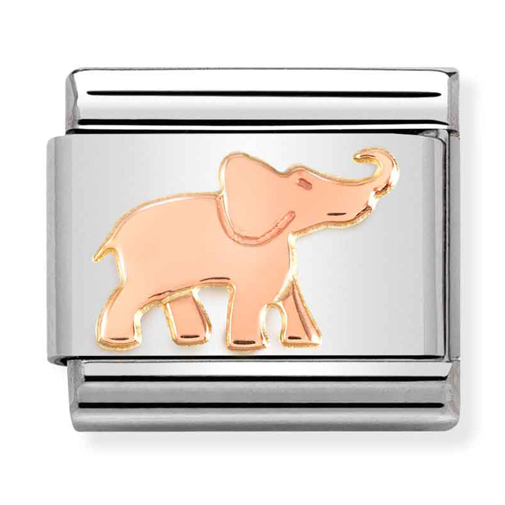 NOM-430104 45 COMP Classic SYMBOLS st/steel & 9ct rose gold (Elephant)