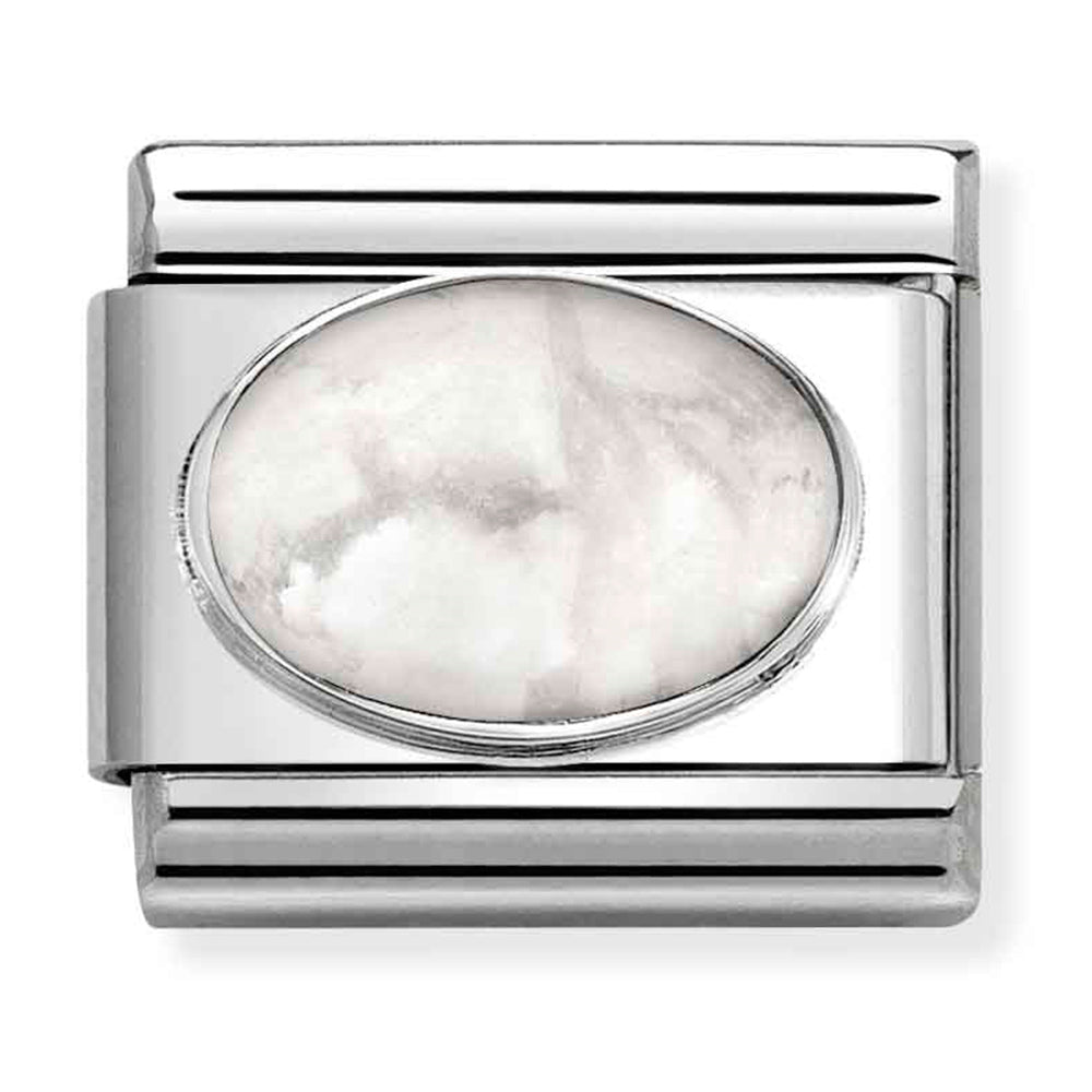 NOM 330510 45 COMP Classic HARD STONES st/steel, 925 silver & HOWLITE MATTE