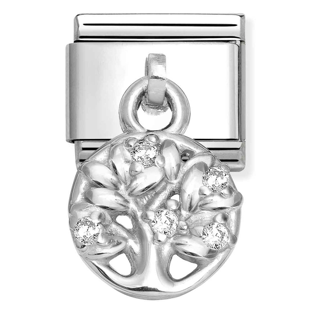 NOM-331800 27 COMP Classic CHARMS st/st, sterling silver & cz (Tree of Life)