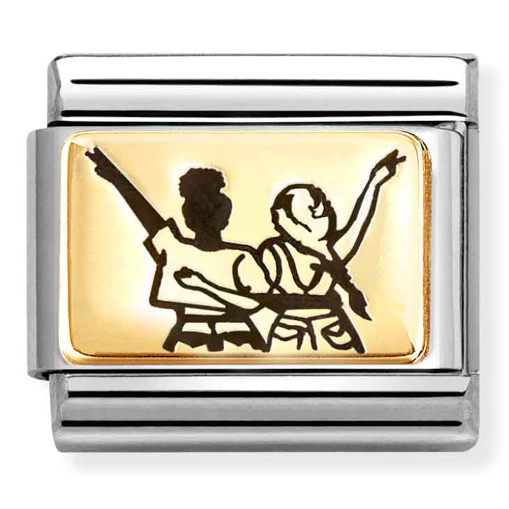 NOM 030166 41 COMP Classic PLATES (IC) in steel and 18k gold Friends at Concert
