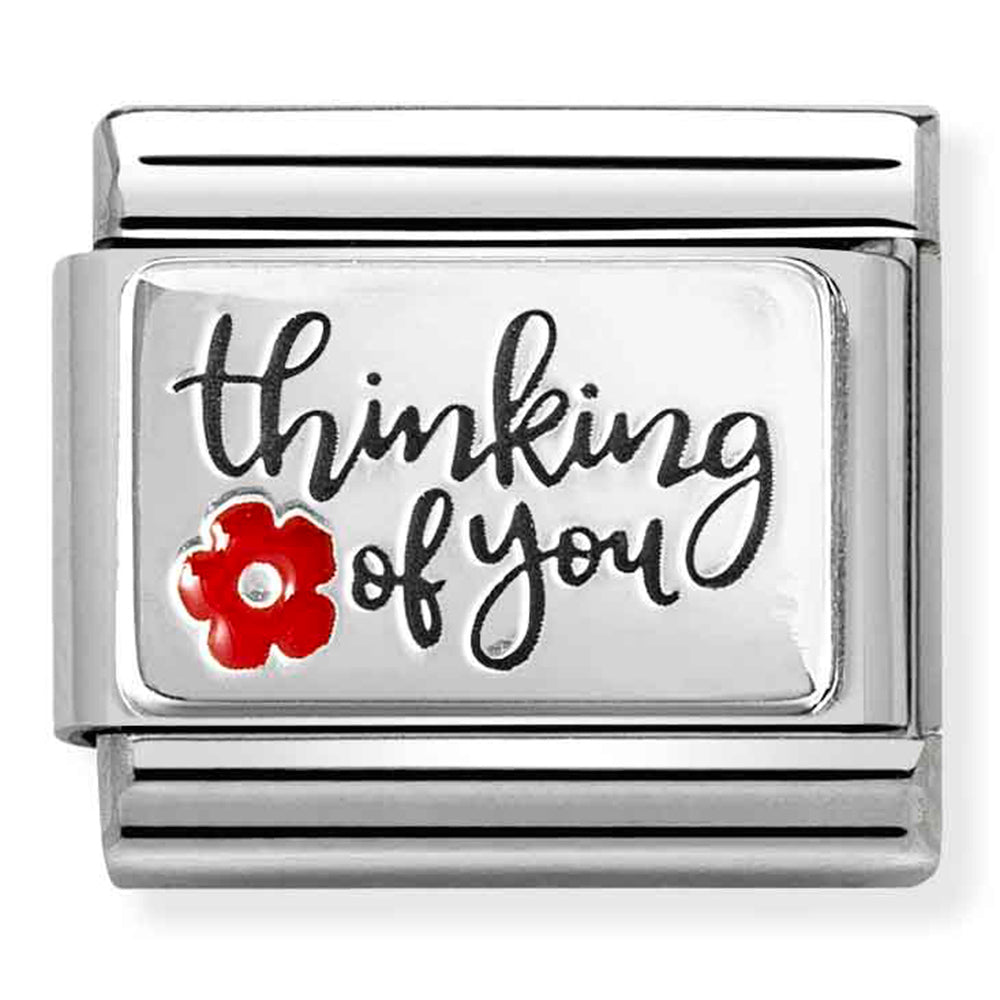 NOM 330210 04 COMP Classic SYMBOLS in stainless steel, enamel and 925 sterling silver Thinking of you
