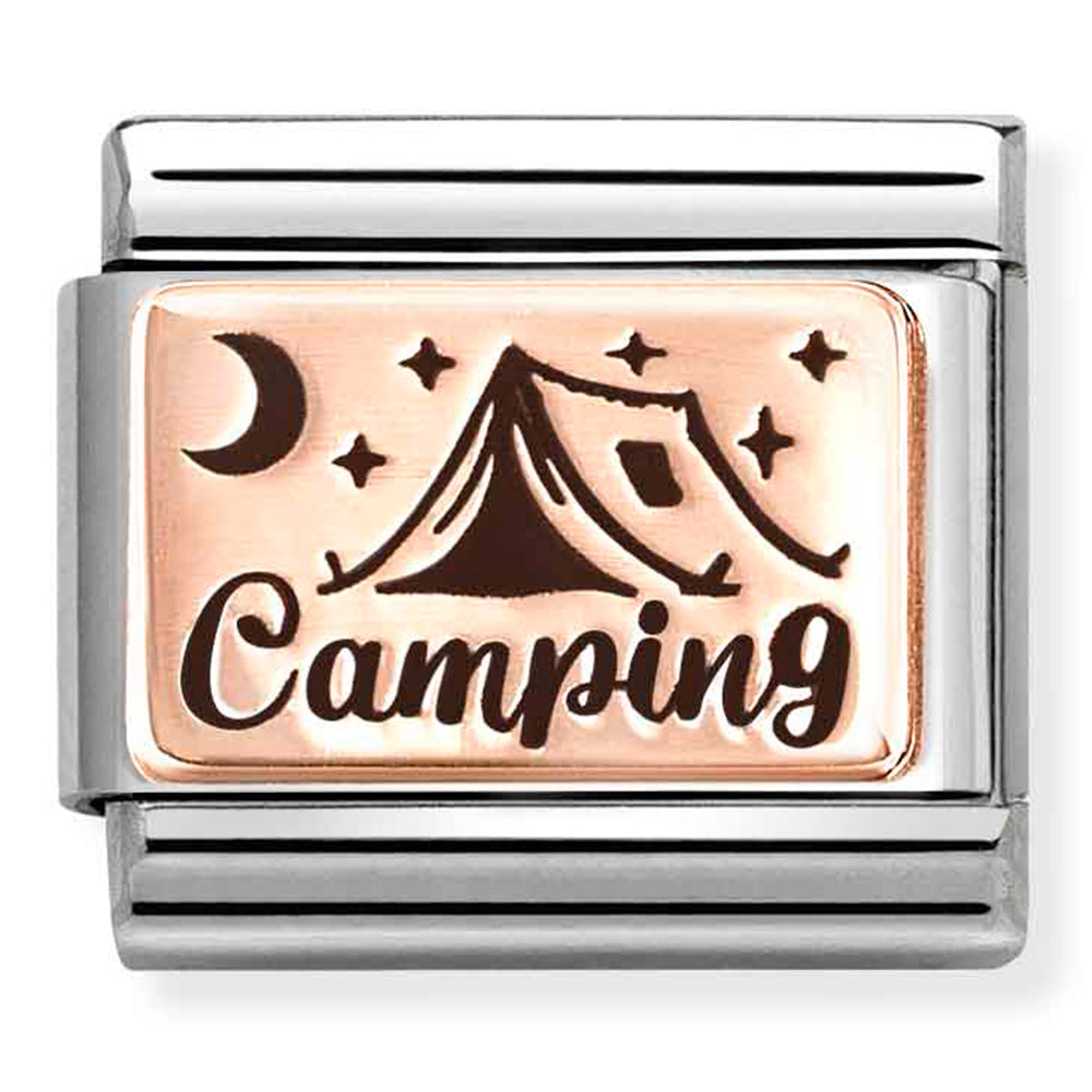 NOM 430111 21 COMP Classic PLATES (IC) steel and 9k rose gold Camping