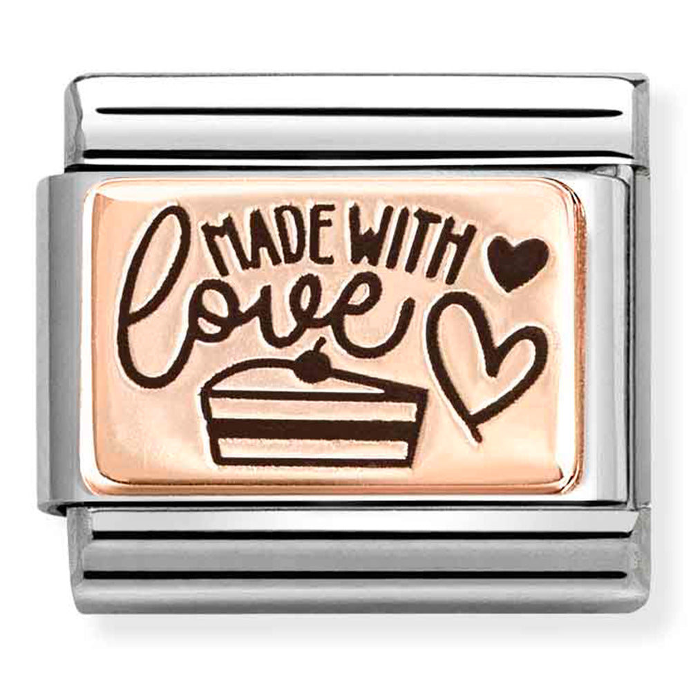 NOM 430111 24 COMP Classic PLATES (IC) steel and 9k rose gold Made with love