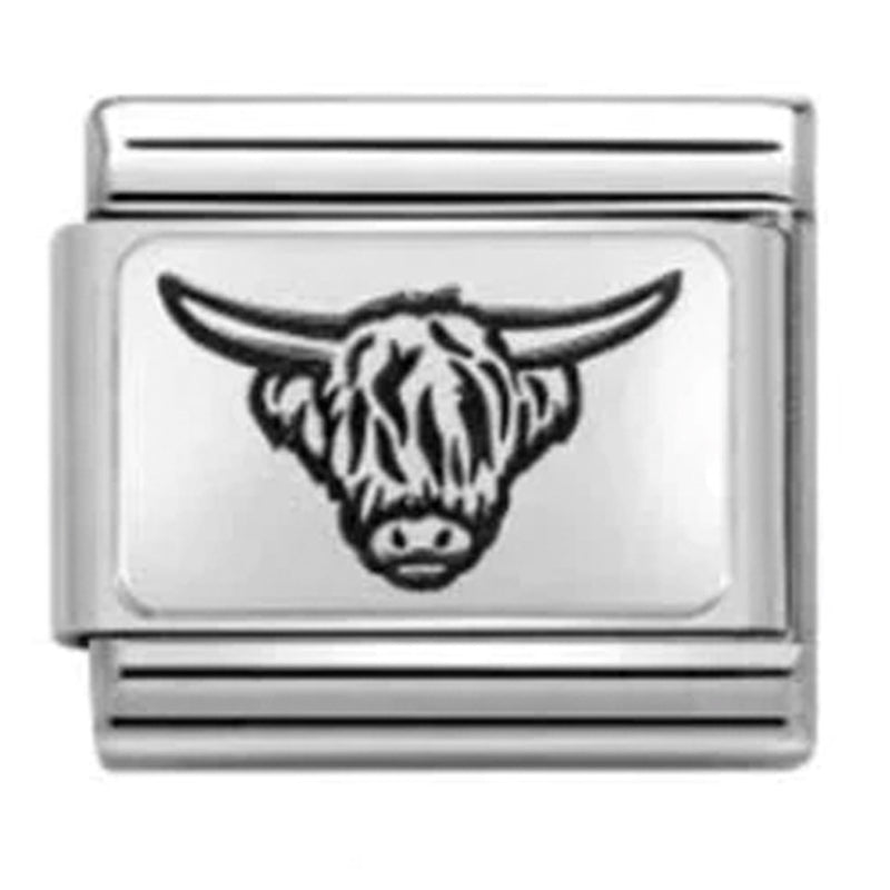 NOM-330111 35 COMP Classic PLATES (IC) steel and 925 silver Highland Cow