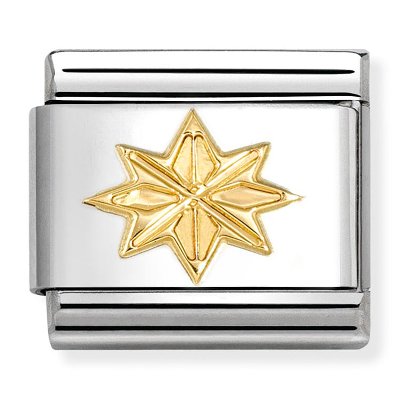 NOM-030149 61 COMP Classic SYMBOLS steel and 18k gold Wind rose