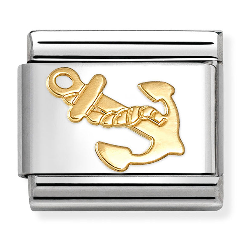NOM-030149 62 COMP Classic SYMBOLS steel and 18k gold Anchor (with rope)