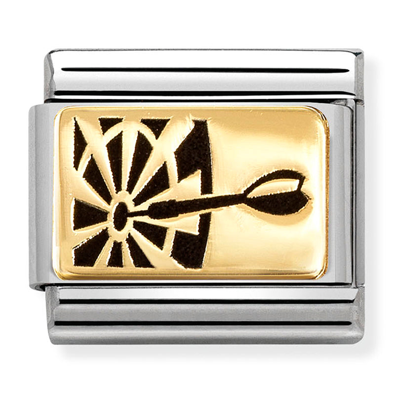 NOM 030166 58 COMP Classic PLATES (IC) in st/steel & 18ct gold Darts