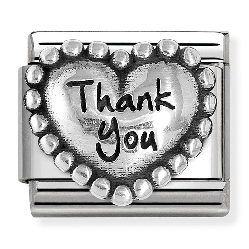 NOM 330101 83 COMP Classic OXIDIZED SYMBOLS in st/steel and 925 sterling silver Heart with dotsThank you
