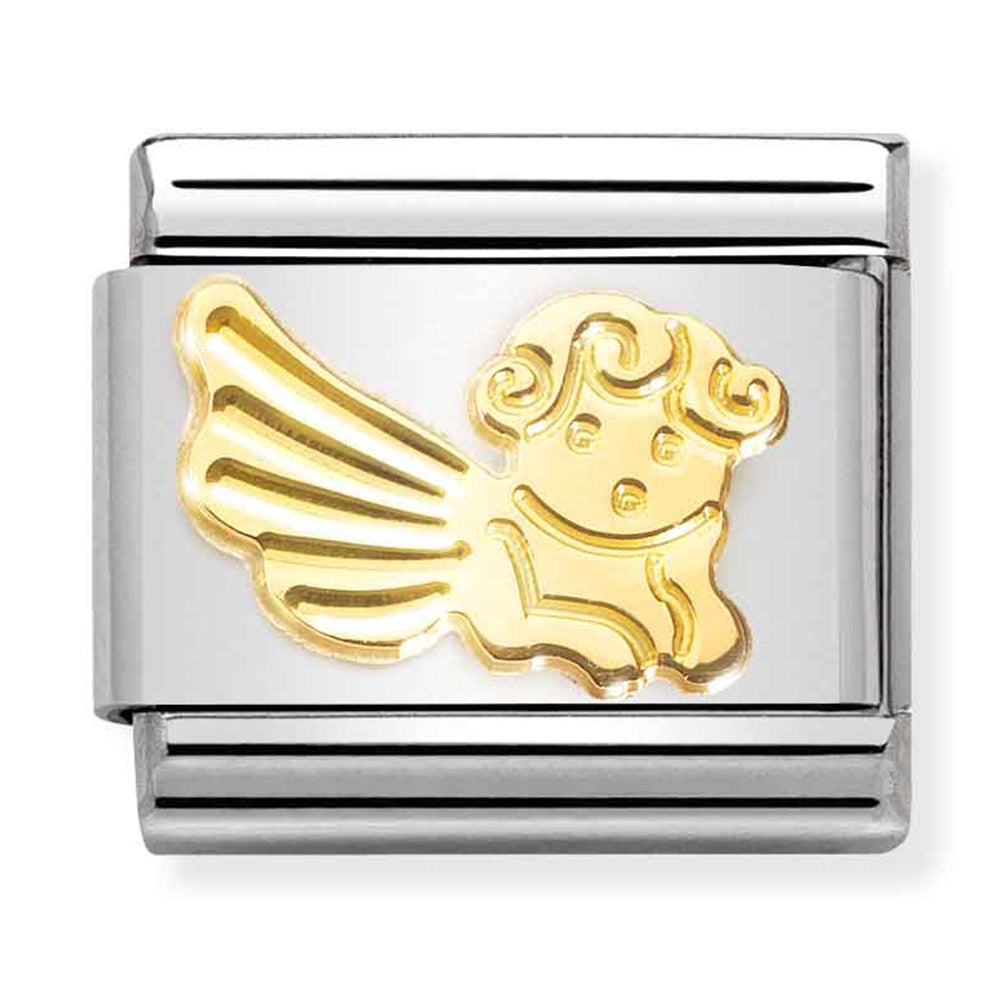 NOM-030149 46 COMP Classic SYMBOLS st/steel & 18ct gold (Etched Angel) (03014946)
