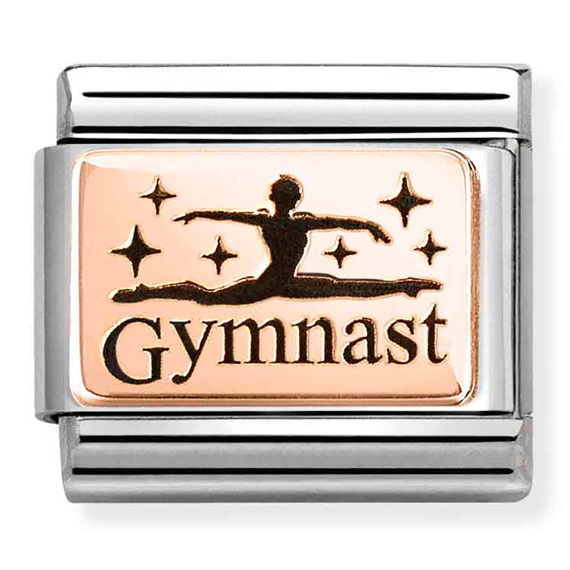 NOM 430111 30 COMP Classic PLATES (IC) steel & 9k rose gold Gymnast