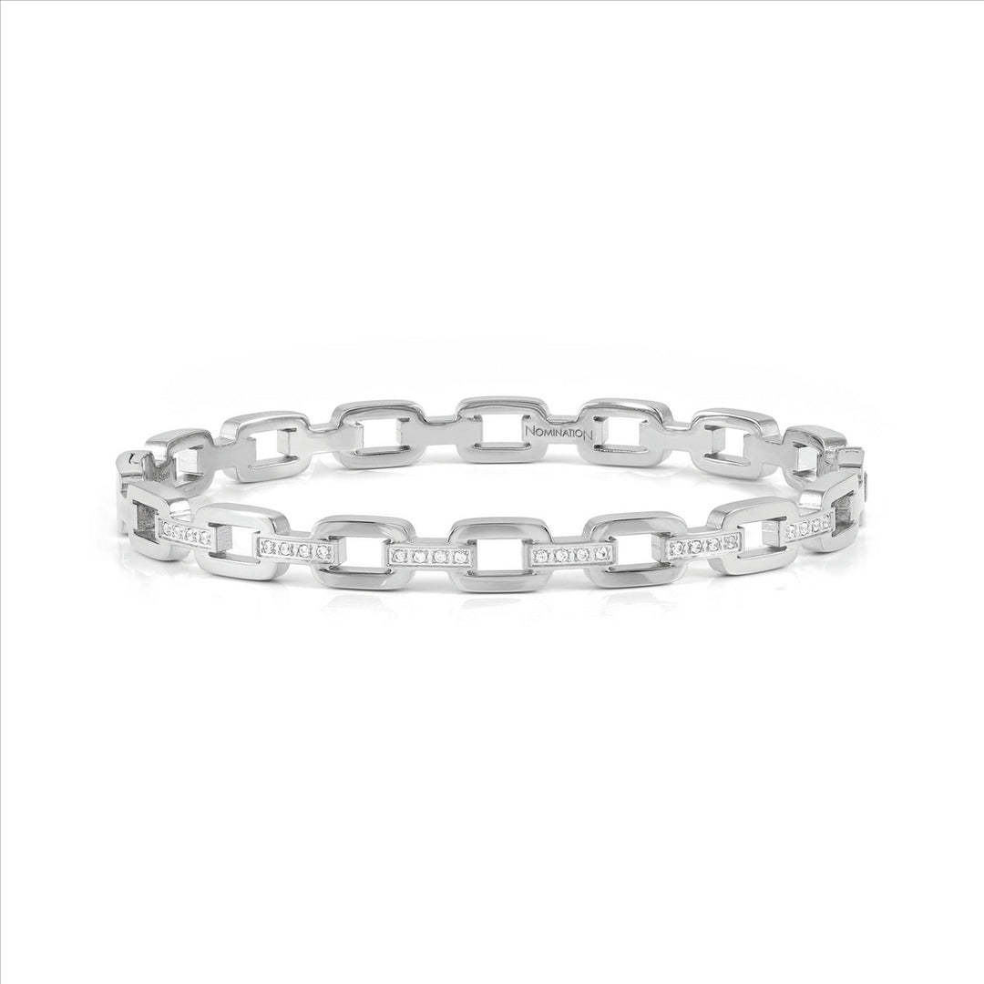 NOM 029509 001 PRETTY BANGLES bracelet in steel and cz CHAIN (SMALL SIZE) Steel (029509001)