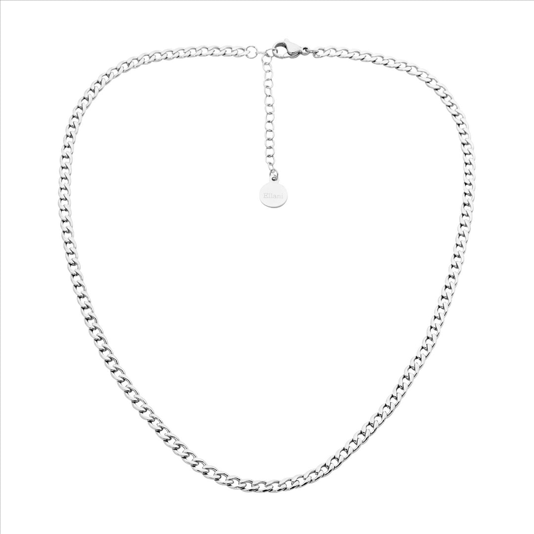Stainless Steel Curb Chain Necklace 40cm+ ext.