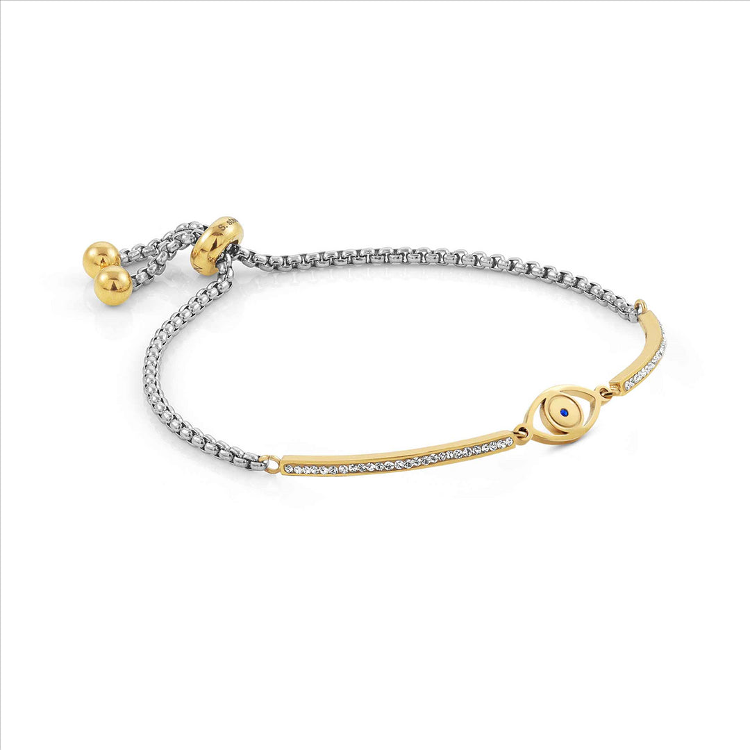 Milleluci Bracelet In Steel And Cubic Zirconia Gold Rich (Eye)