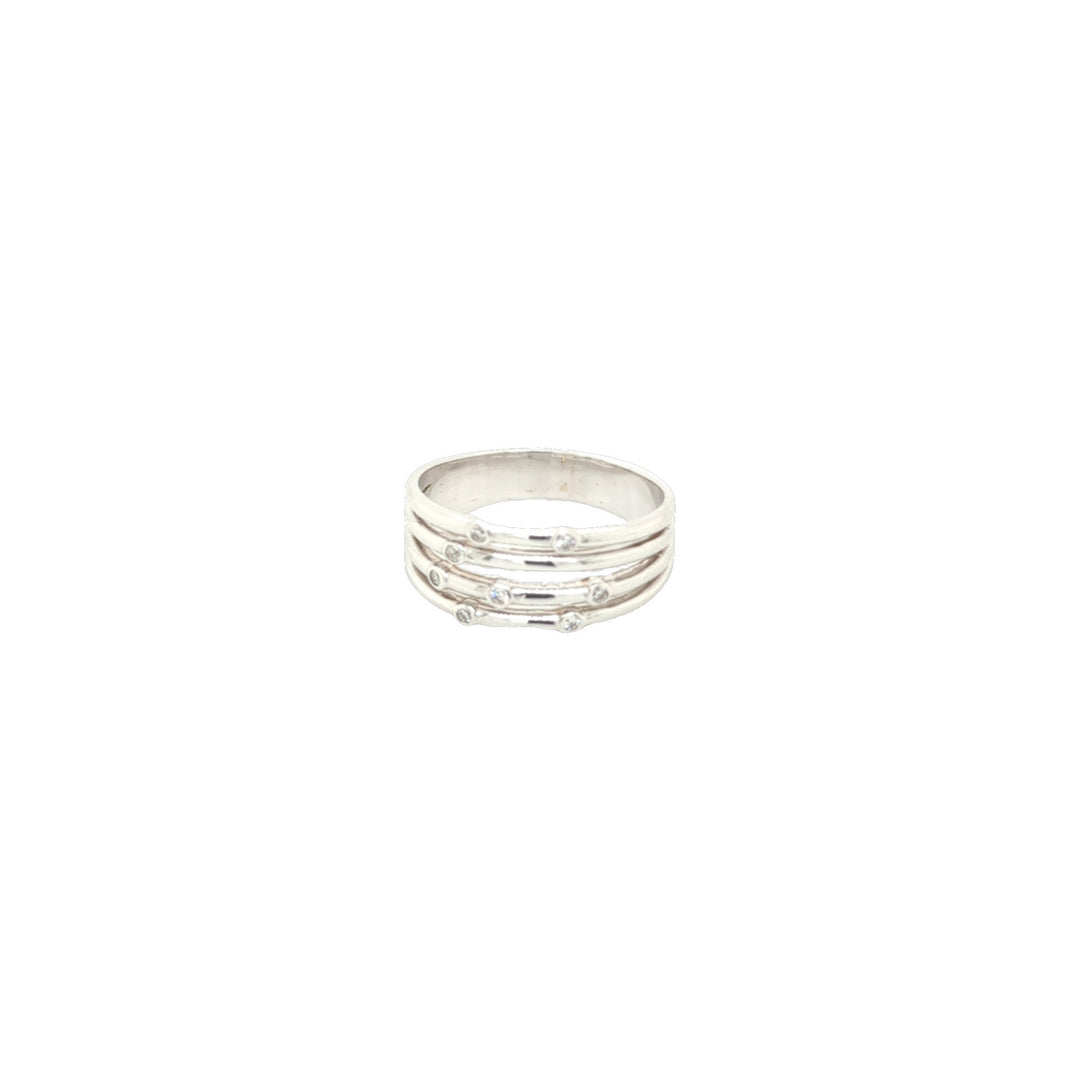9ct White Gold Diamond Ring
