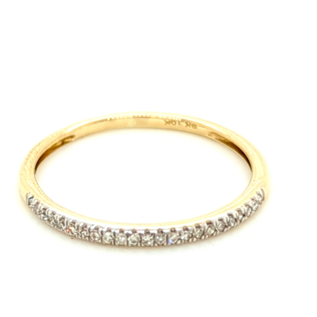 10ct Yellow Gold Diamond Wedding Band