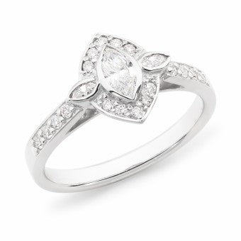 18ct White Gold Diamond Ring
