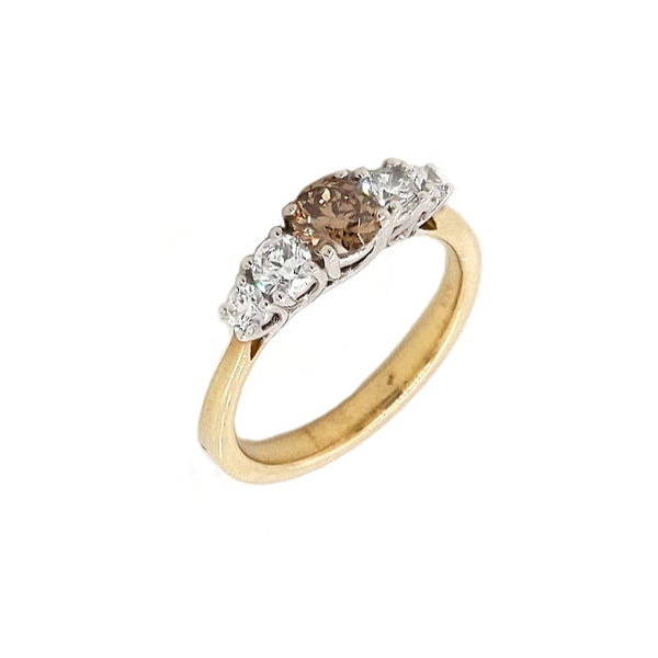9ct 2-Tone Australian Chocolate Diamond Ring