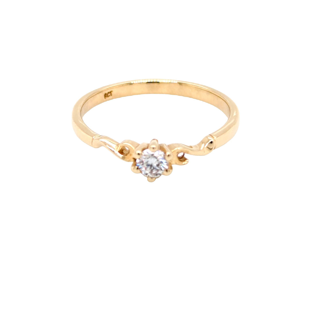 9ct Yellow Gold Diamond Ring