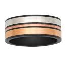Gents 9ct Yellow / Rose/ White Gold Zirconium Band