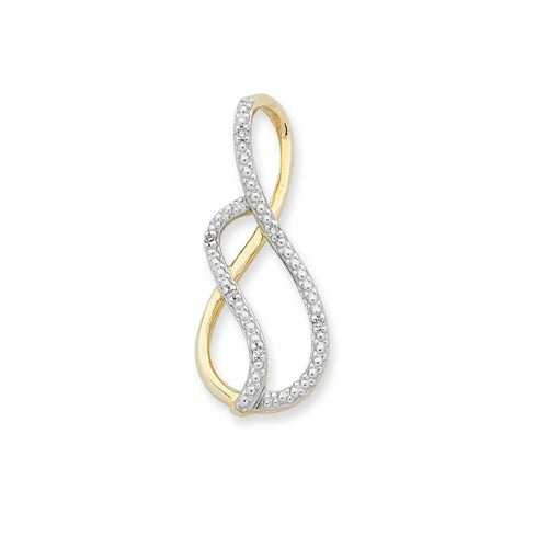 9ct Yellow gold Diamond pendant