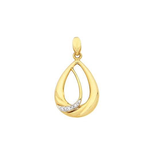 9Ct Yellow gold Diamond Pendant