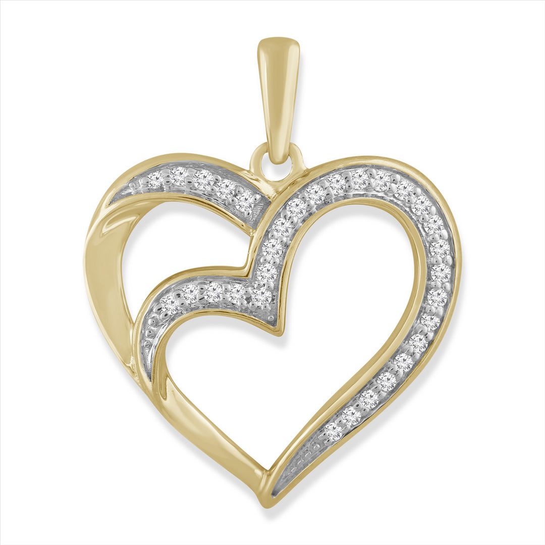 9Ct Yellow Gold 0.08Ct Diamond Pendant