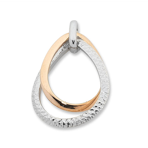 9Ct Rose Gold & Sterling Silver Pendant