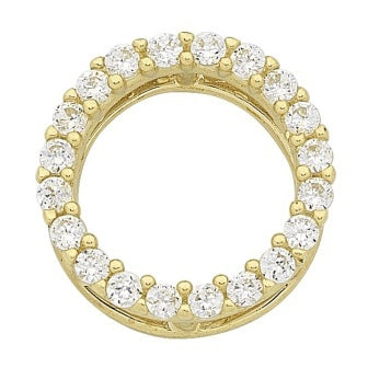 9ct Yellow Gold Cubic Zirconia Pendant
