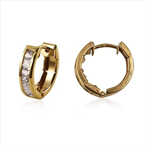 9CT YG CHANNEL CZ HUGGIES