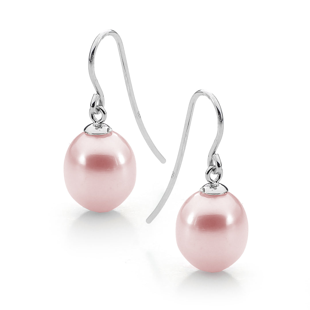 Sterling Silver 7.5 8mm Fresh Water Pearl on Sheppard Hooks