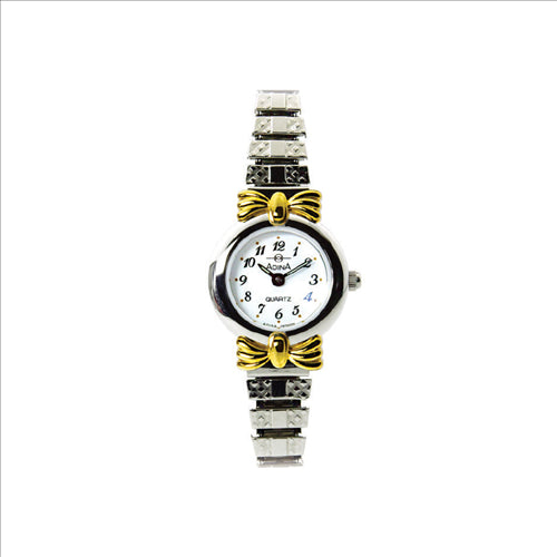 Adina Ladies 2- tone, White dial.
