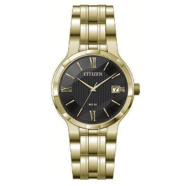 Citizen ladies Gold Plate Black dial