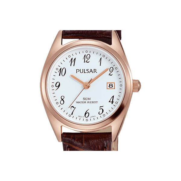 Pulsar Ladies, 50m Water Resistant, White dial.