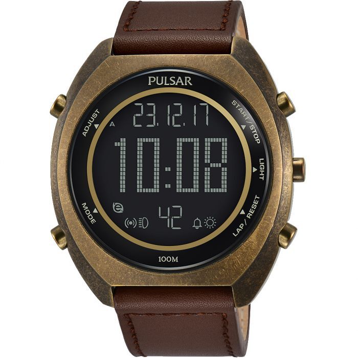 Pulsar Digital Mens Sport 100M Water Resistant