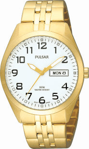 Pulsar, Gents Gold Plate Day, Date