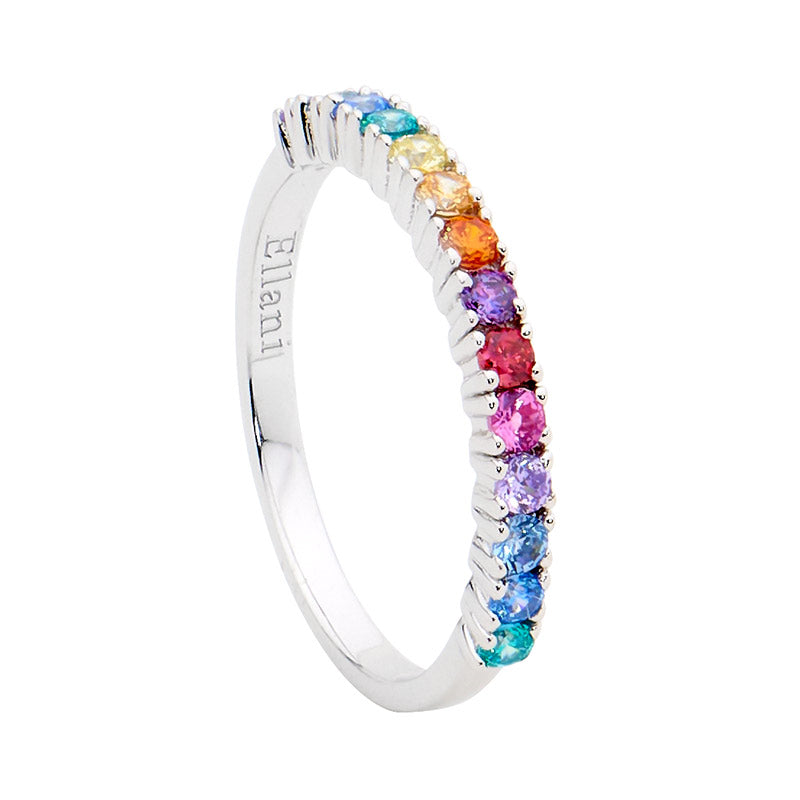 Sterling Silver Multi-Colour CZ Ring