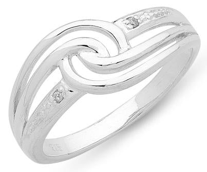 Sterling Silver and Diamond Ring