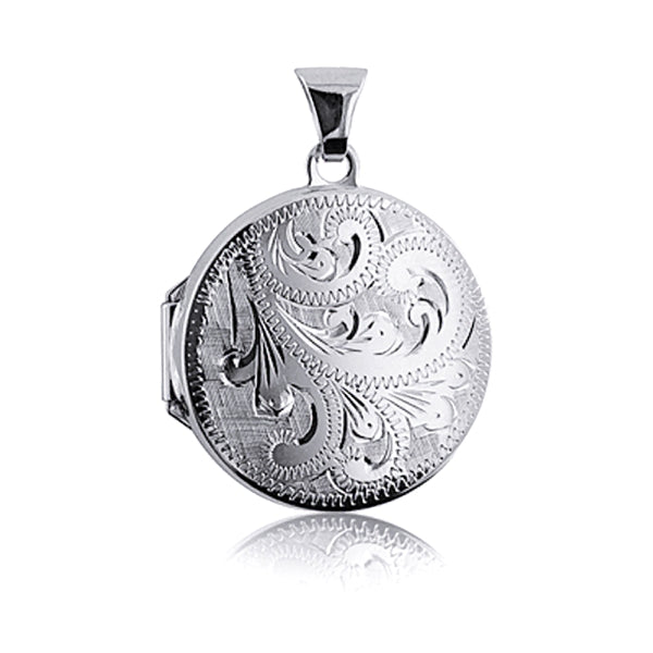 Sterling Silver round Locket Engraved