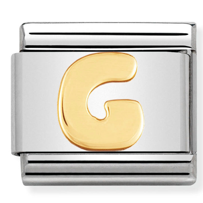 Nomination - Stainless Steel & 18ct Gold Letter G