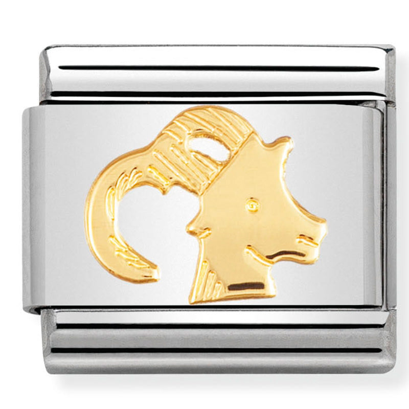 Nomination - Stainless Steel & 18ct Gold Capricorn