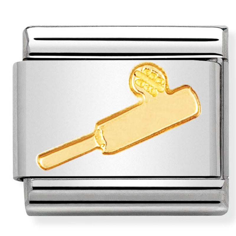 Nomination - Stainless Steel & 18ct Gold Cricket Bat