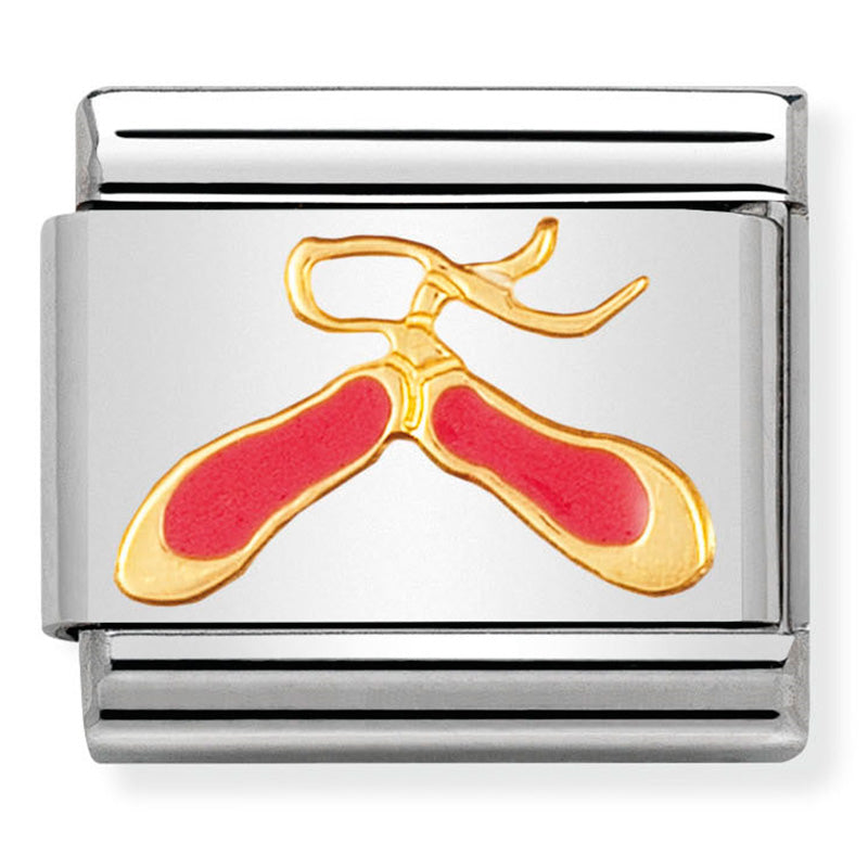 Nomination - Stainless Steel, Enamel & 18ct Gold Dance Shoes