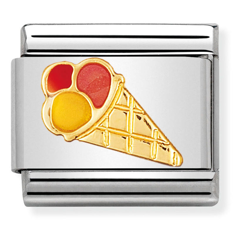 Nomination - Stainless Steel, Enamel & 18ct Gold Ice Cream